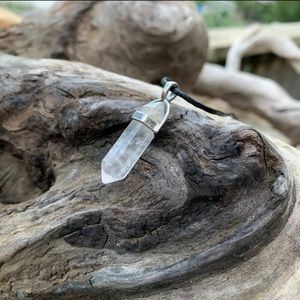 Clear Quartz Point Necklace